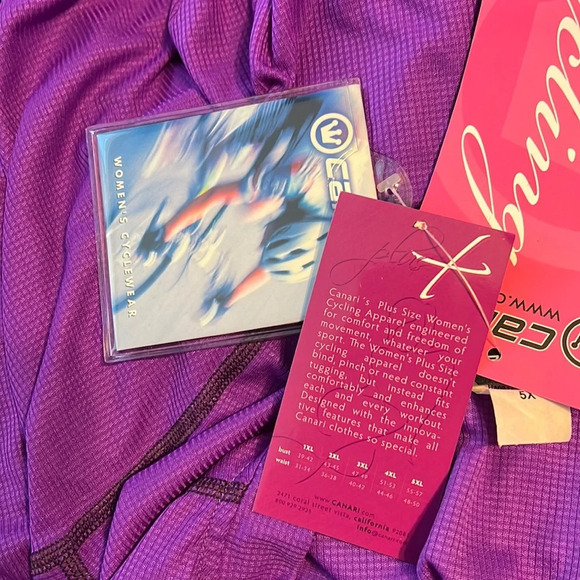 Canari Cross Sport Cycling Jersey 5X Grape Plus Jersey Biking Riding Jogging NEW - Picture 6 of 11